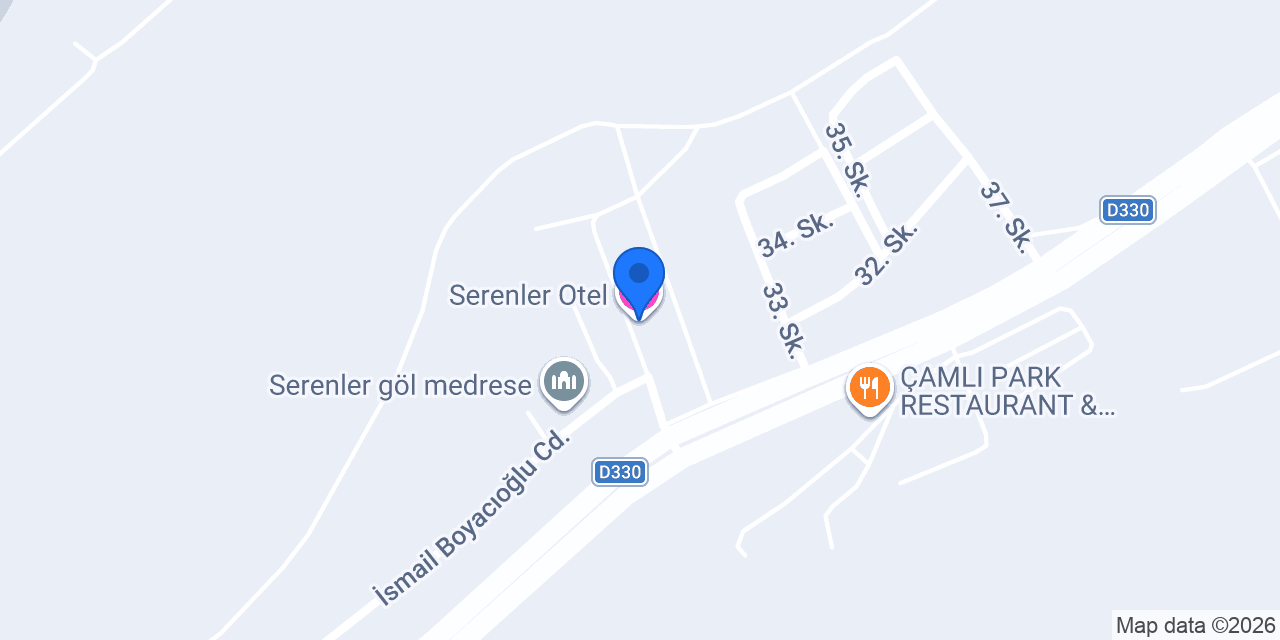 Serenler Otel konumu