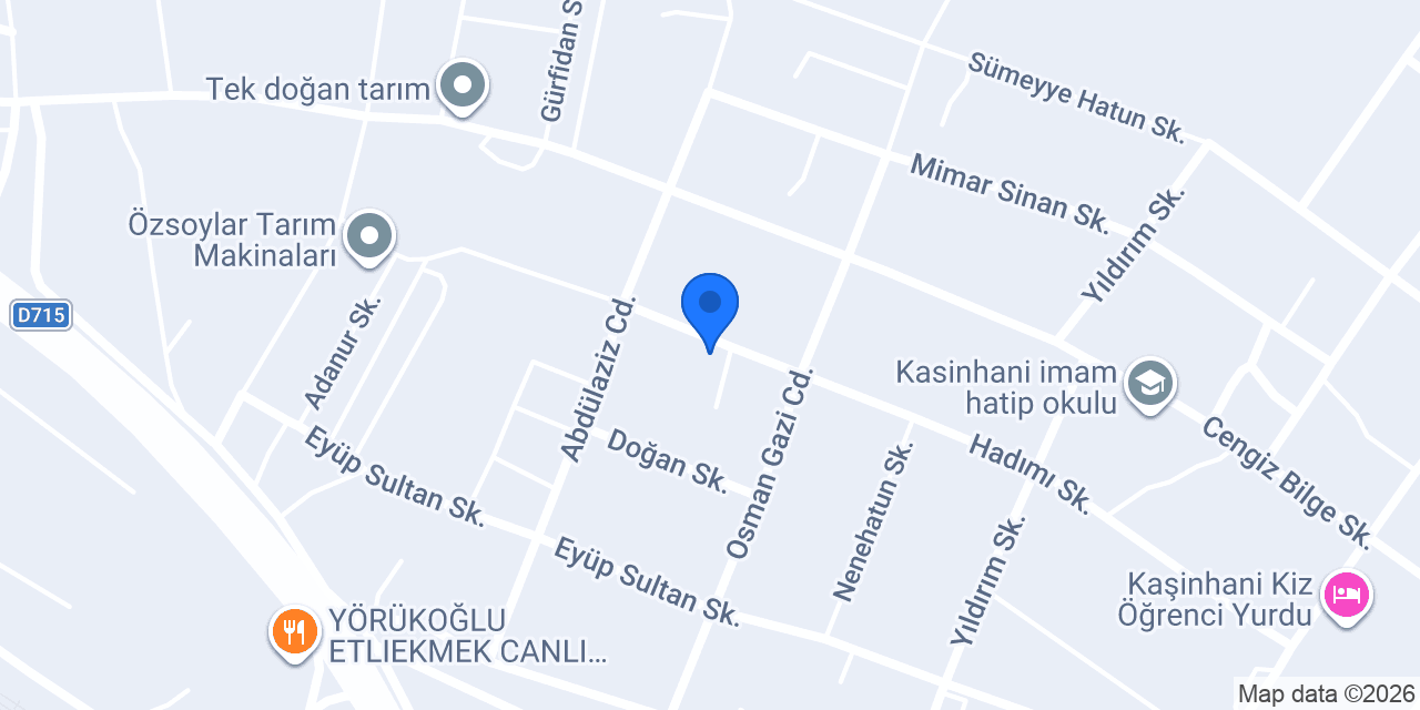 Tos gıda nak tar ve hay tic ltd şti konumu
