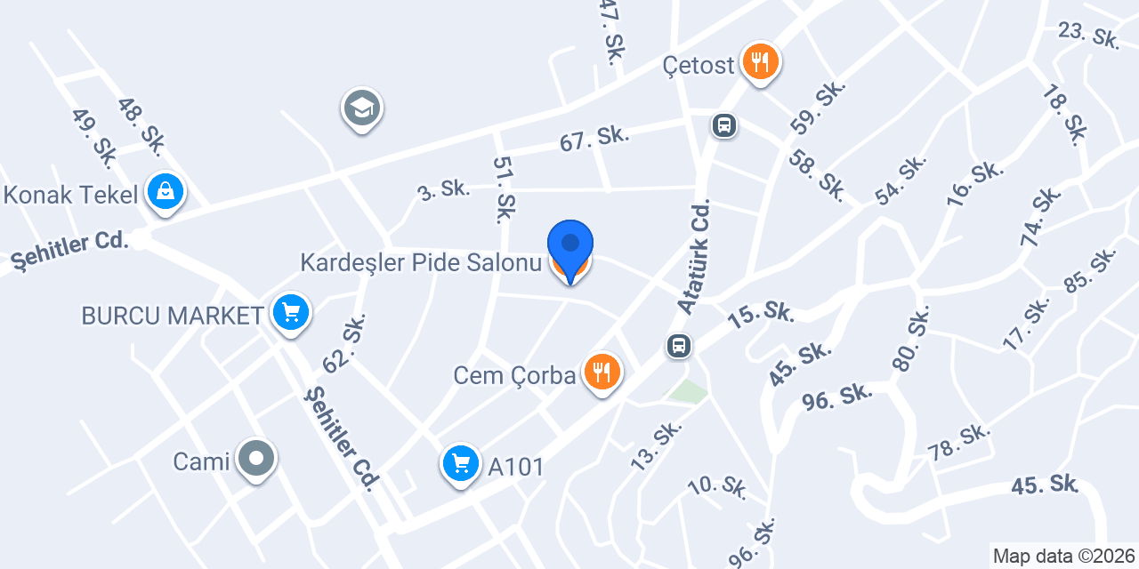 Kardeşler Pide Salonu konumu