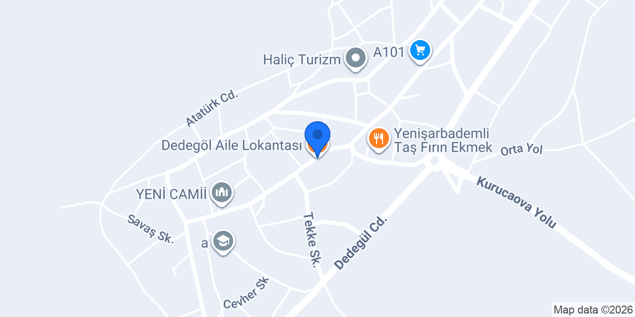 Dedegöl Aile Lokantası konumu