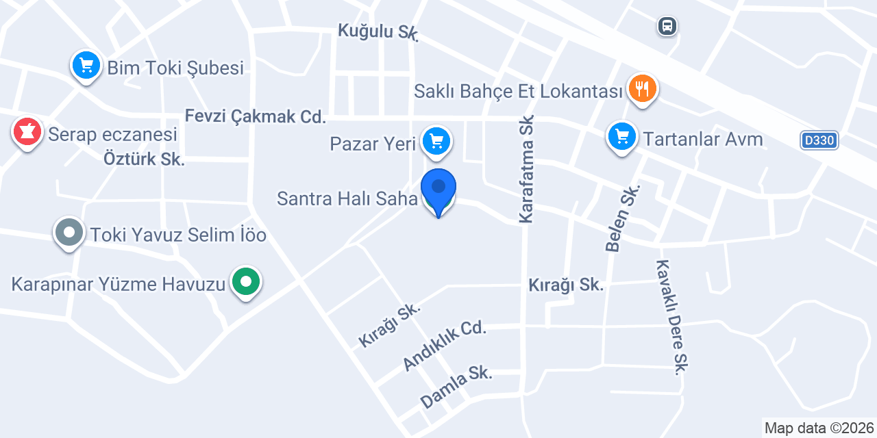 Santra Halı Saha konumu