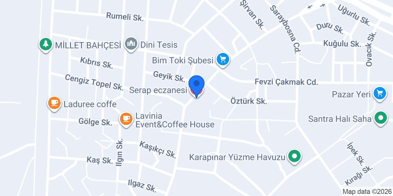 Serap eczanesi konumu