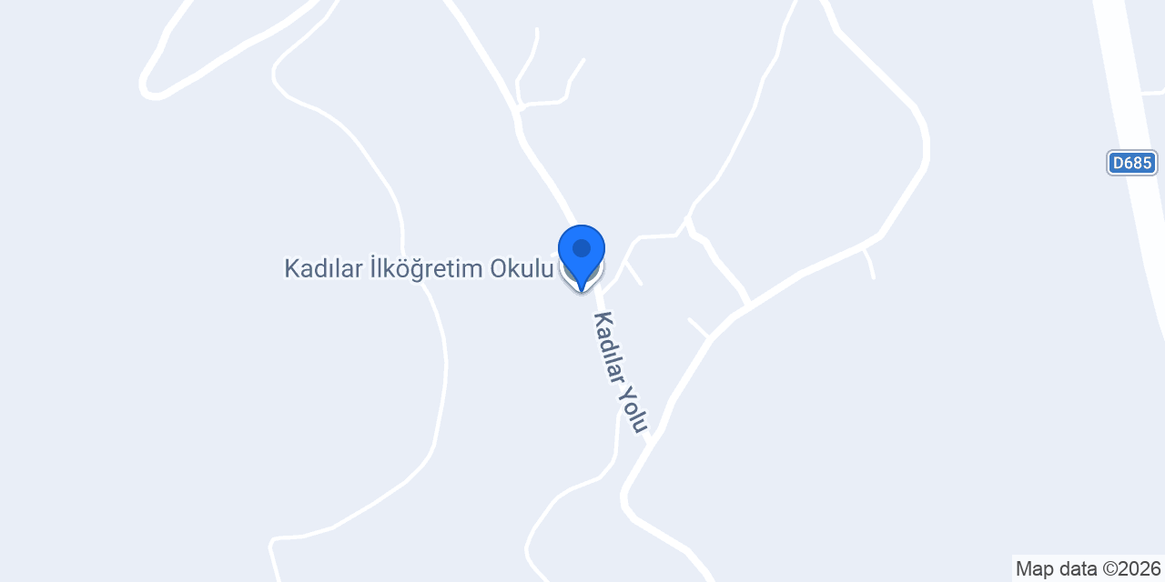 Kadılar İlköğretim Okulu konumu