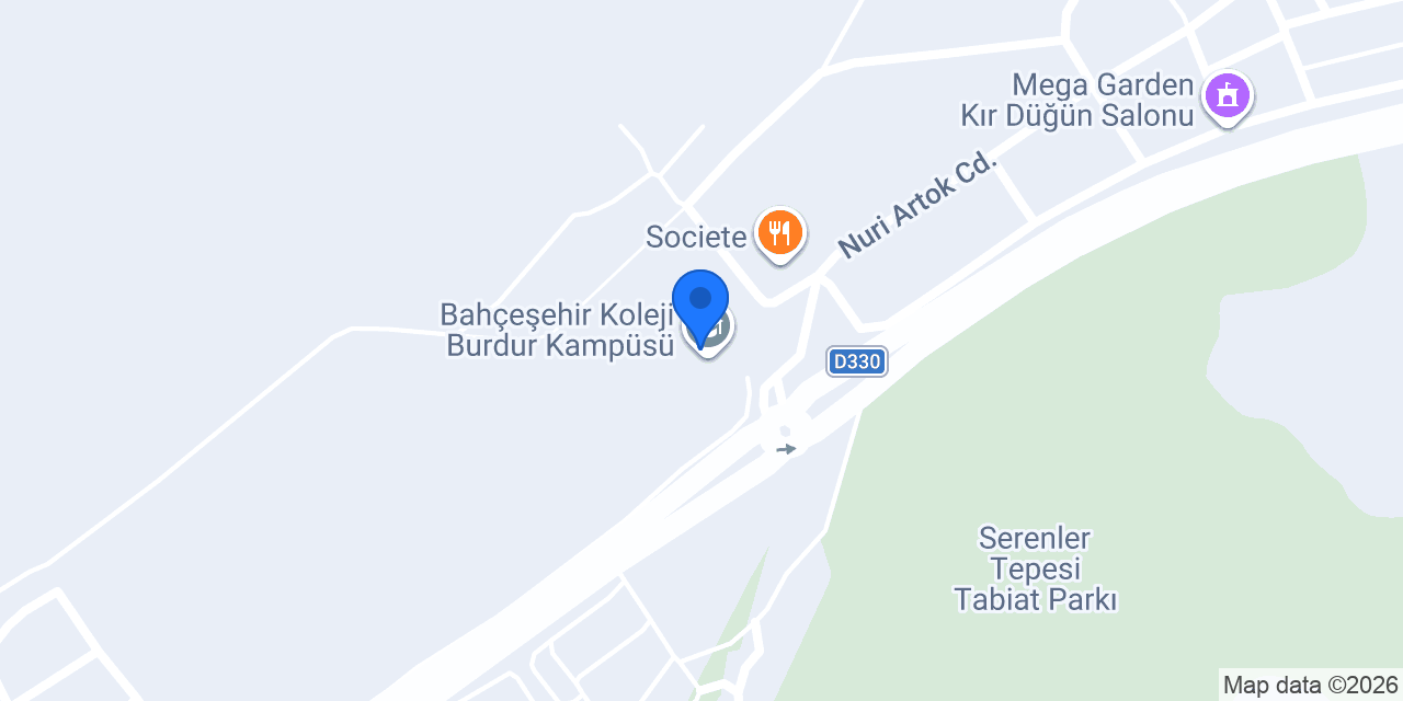 Bahçeşehir Koleji Burdur Kampüsü konumu