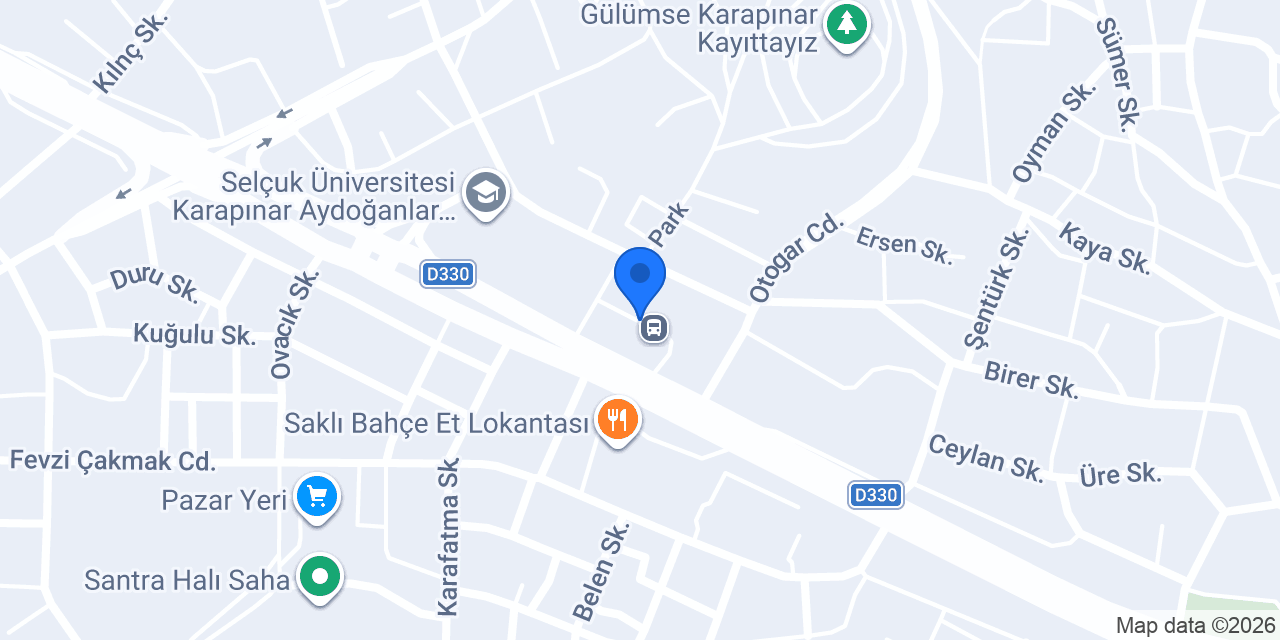 Konya Karapınar otogar taksi konumu