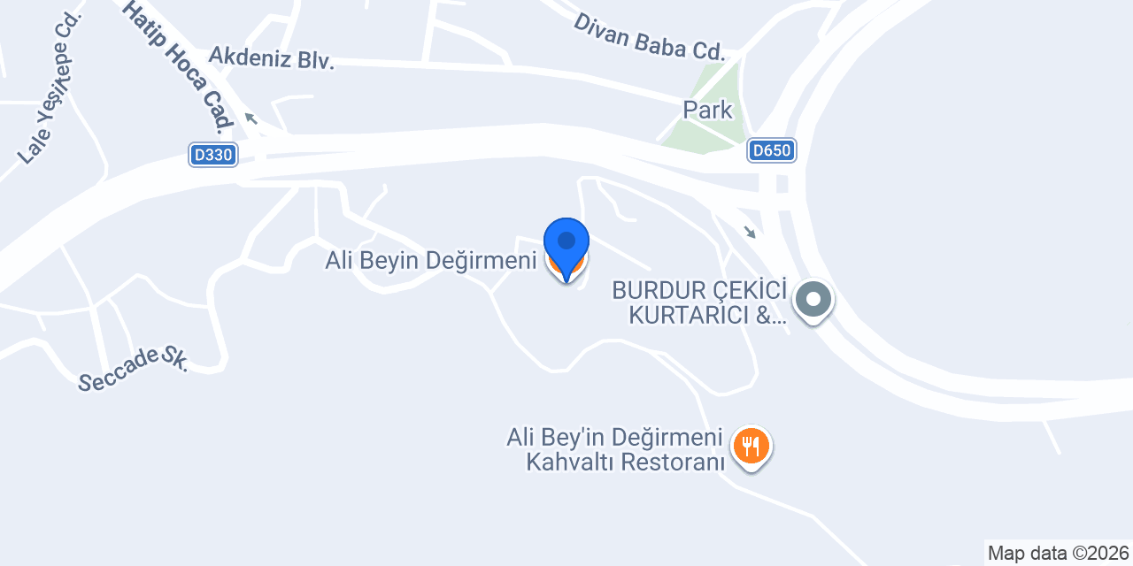 Ali Beyin Değirmeni konumu