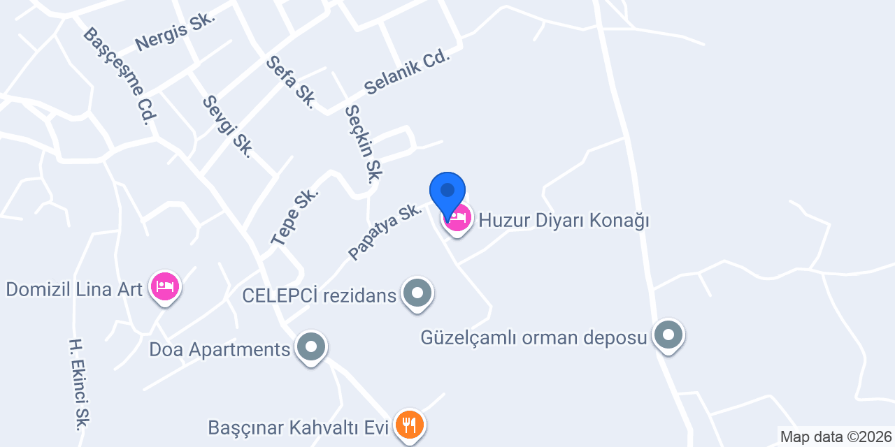 Yeşil Vadi Villaları konumu