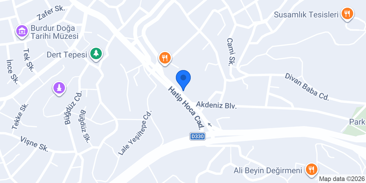 Gül Mobilya Burdur konumu