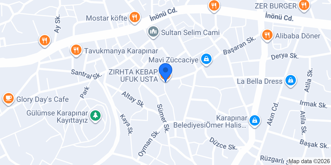 ZIRHTA KEBAP UFUK USTA konumu