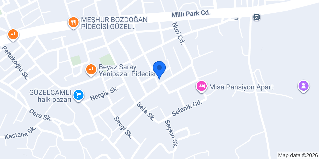 Martı Pansiyon konumu