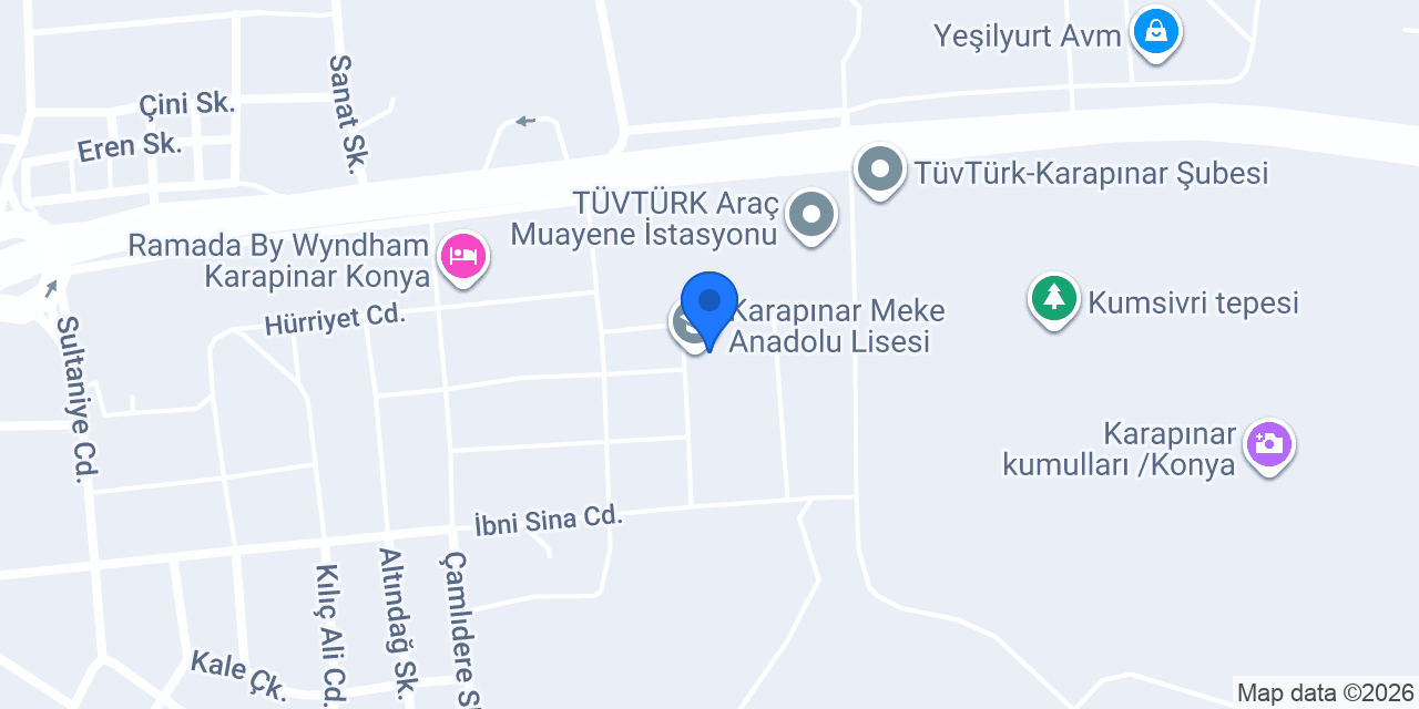 Karapınar Meke Anadolu Lisesi konumu