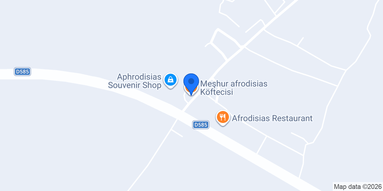 Meşhur afrodisias Köftecisi konumu