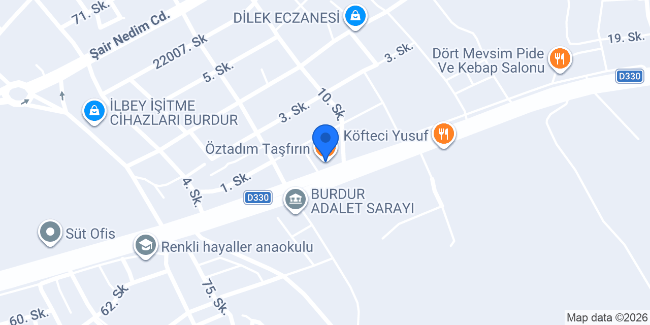 Öztadım Taşfırın konumu