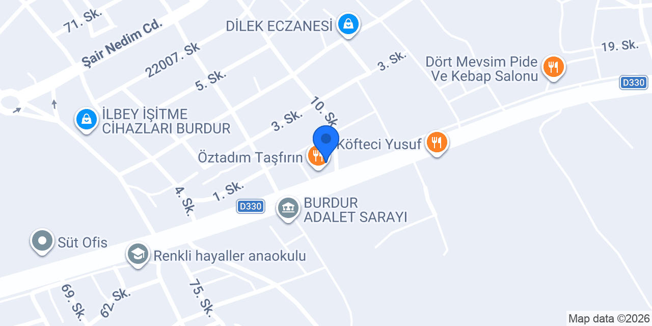 BURDUR 4. NOTER konumu