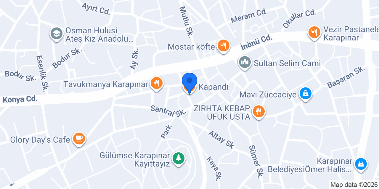 Kapandı konumu