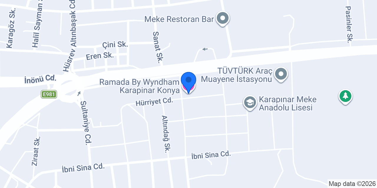 Ramada By Wyndham Karapinar Konya konumu