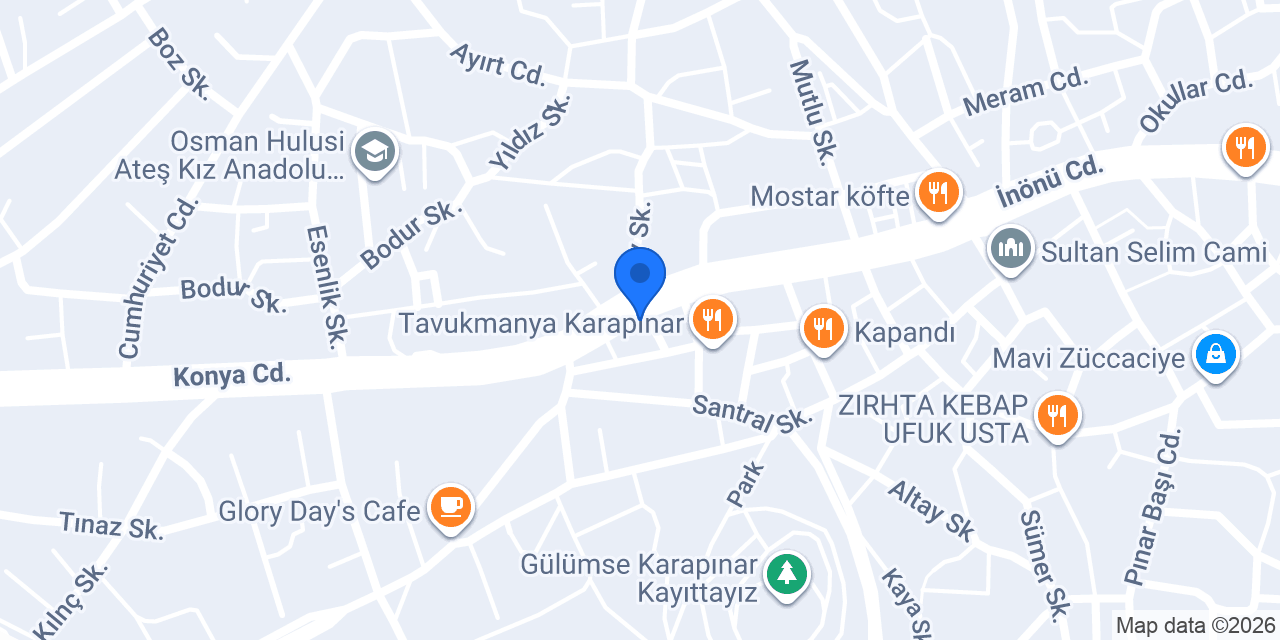 Karapınar Hatay Döner konumu