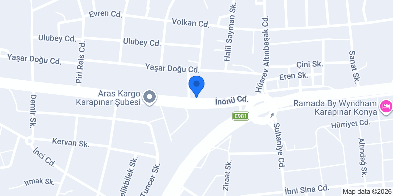 Ergül Mobilya Karapınar konumu