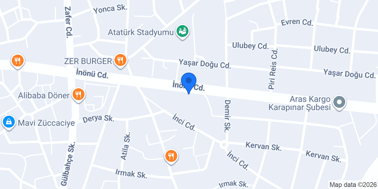 Özel Kılınç Tıp Merkezi konumu