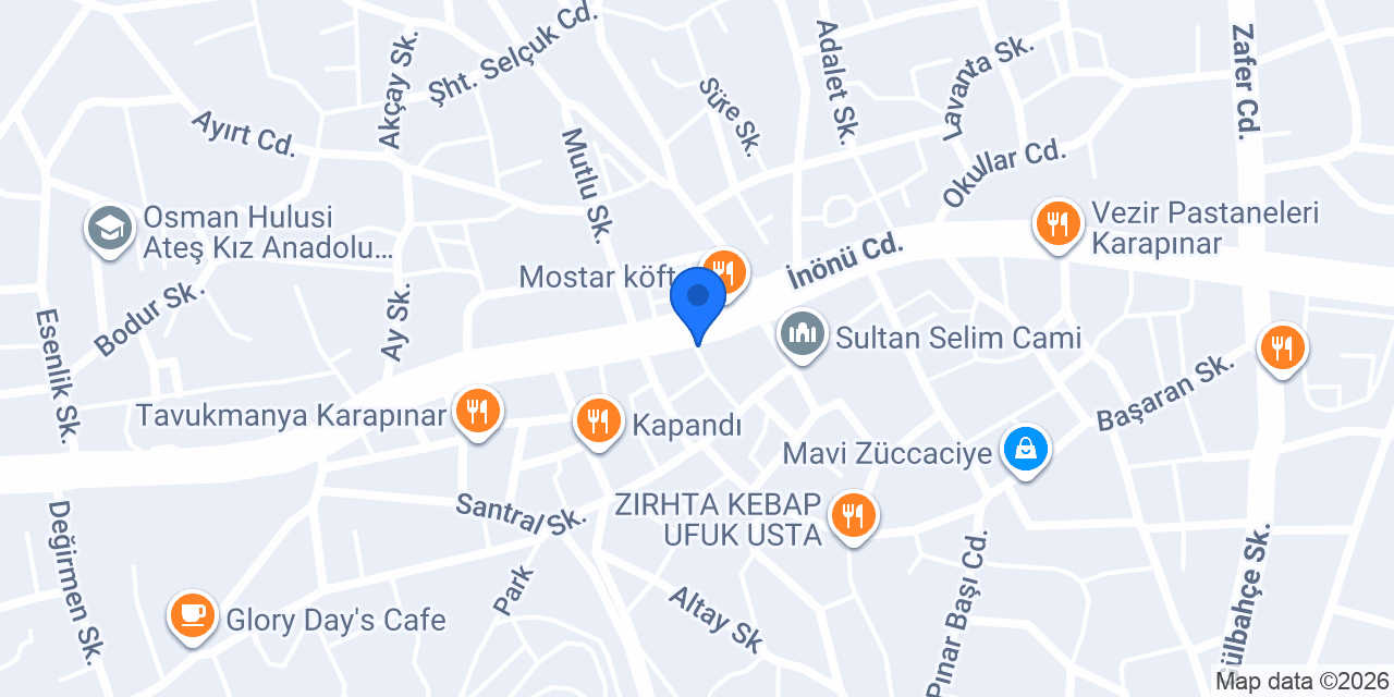 Şura Kitap Kırtasiye konumu
