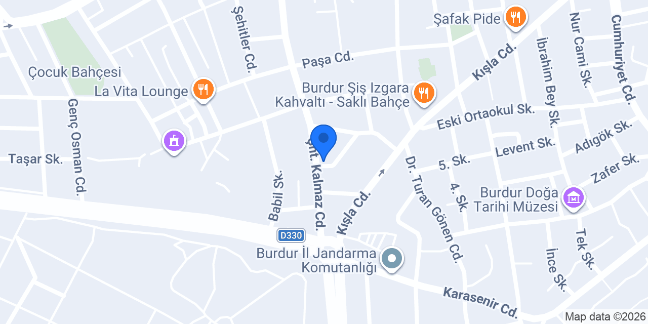 Şan Tepsi Künefe Burdur konumu