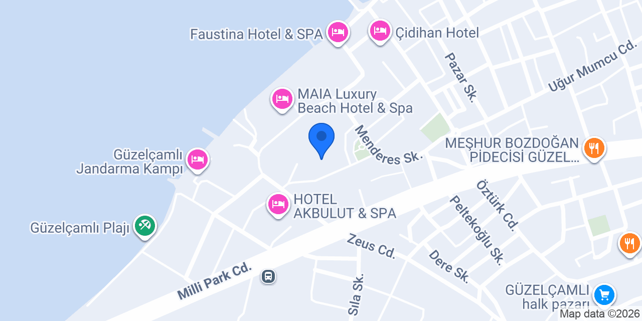 Zeus Otel konumu