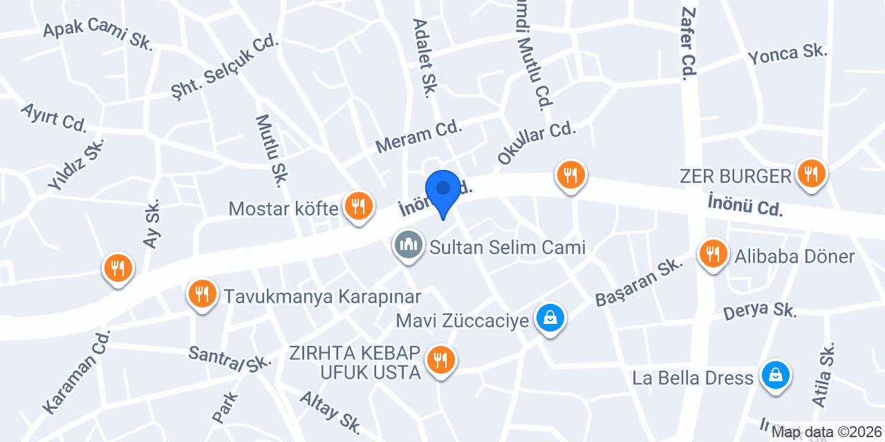 Selimiye Börek Evi konumu