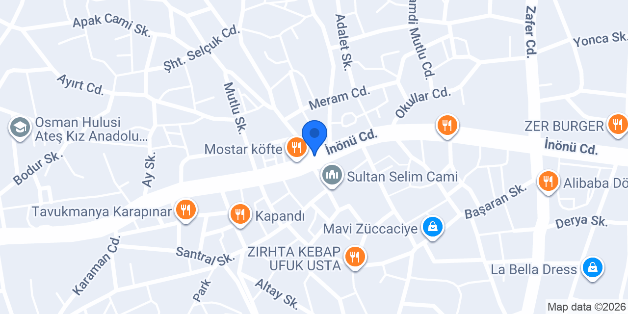 Karapınar Pazar Cafe konumu