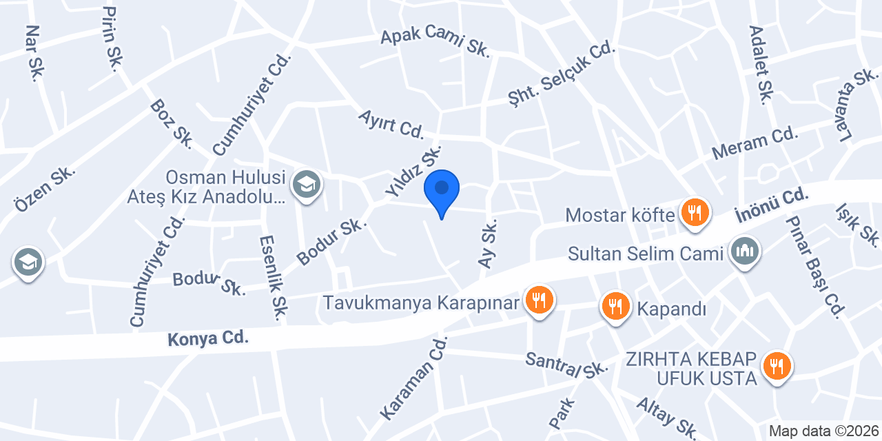 Karapınar Örnek Veteriner kliniği konumu