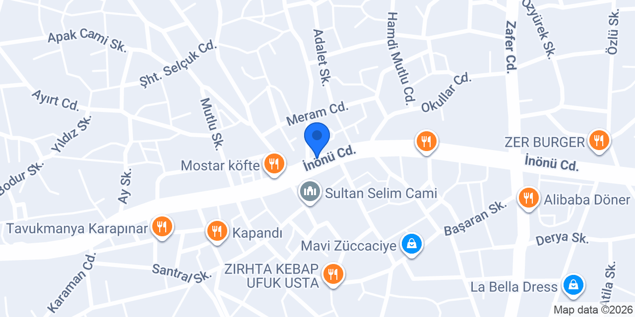 ATA OTEL KARAPINAR konumu
