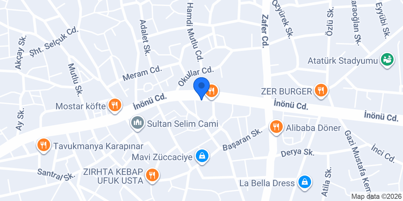 MARAŞLI OSMAN USTA DONDURMA TATLI konumu