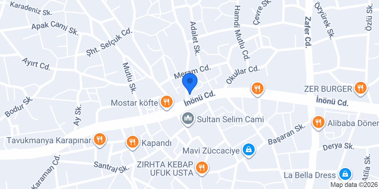 Meke Sürücü Kursu konumu