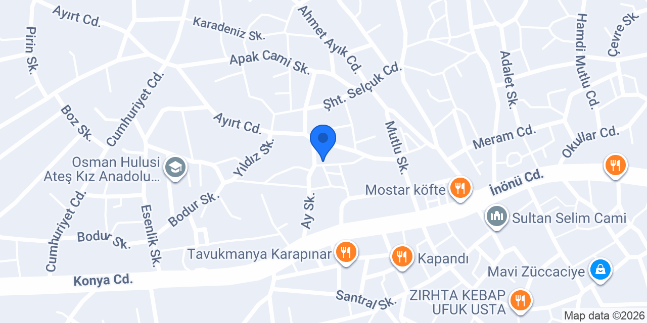 Karapınar Pansiyon konumu