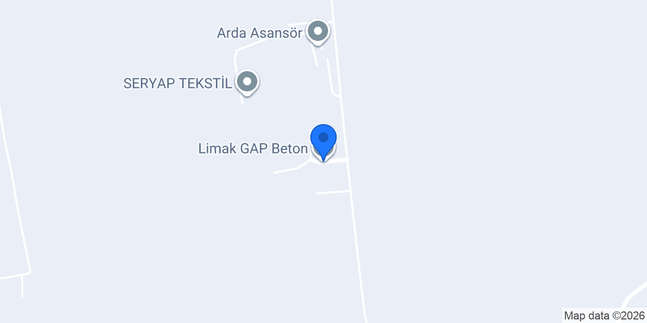Limak GAP Beton konumu
