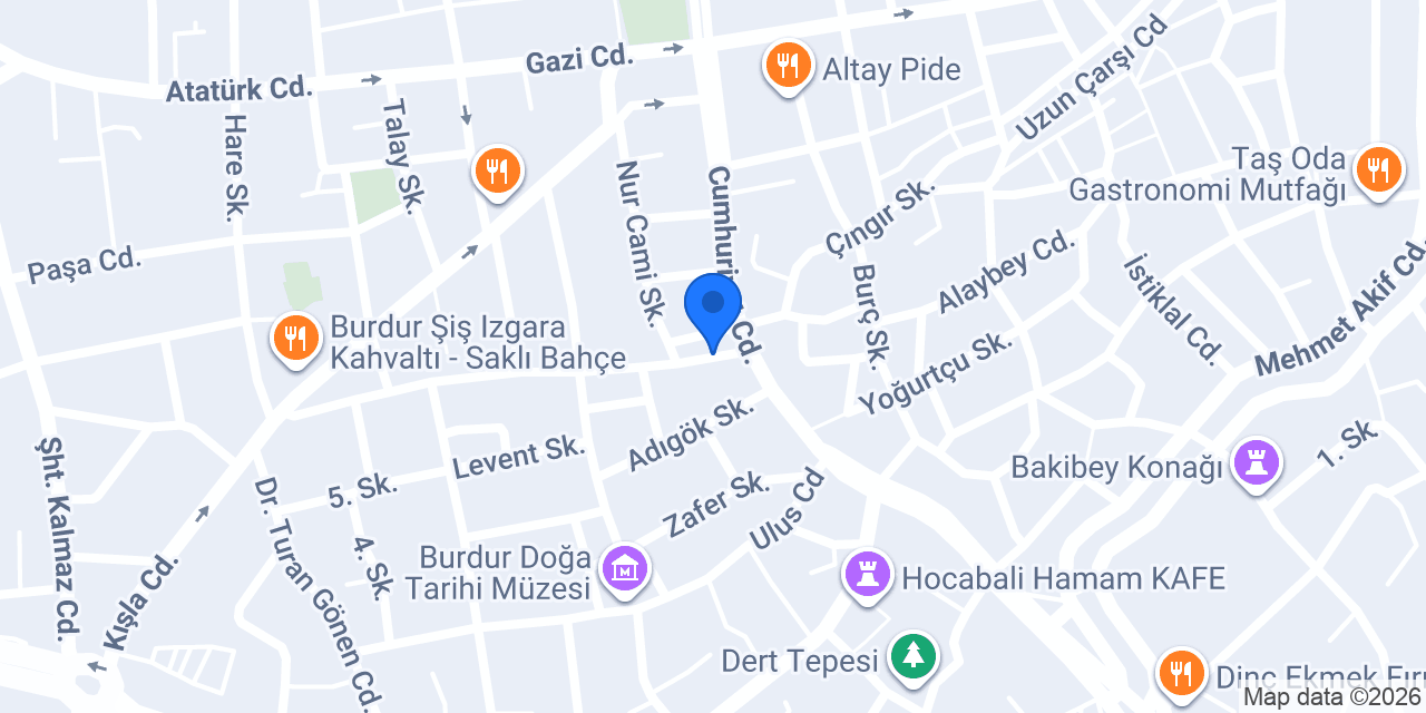 BURDUR REKLAM konumu