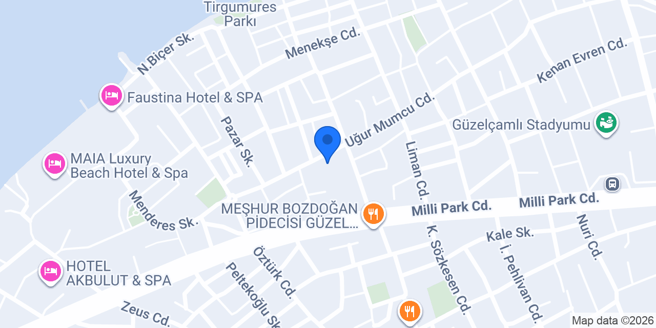 güzelçamlıpansiyon konumu
