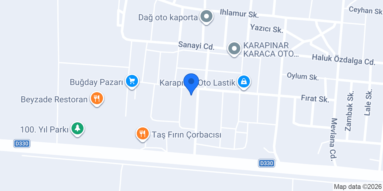 Oto Şenel konumu