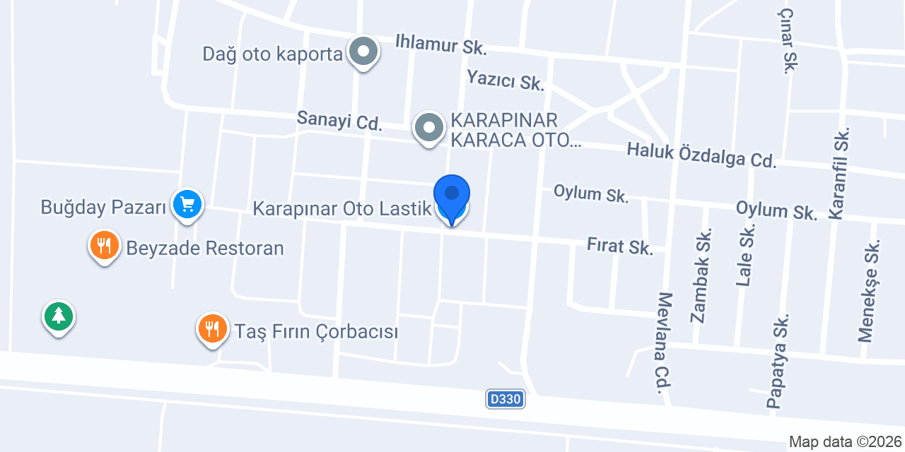 Karapınar Oto Lastik konumu