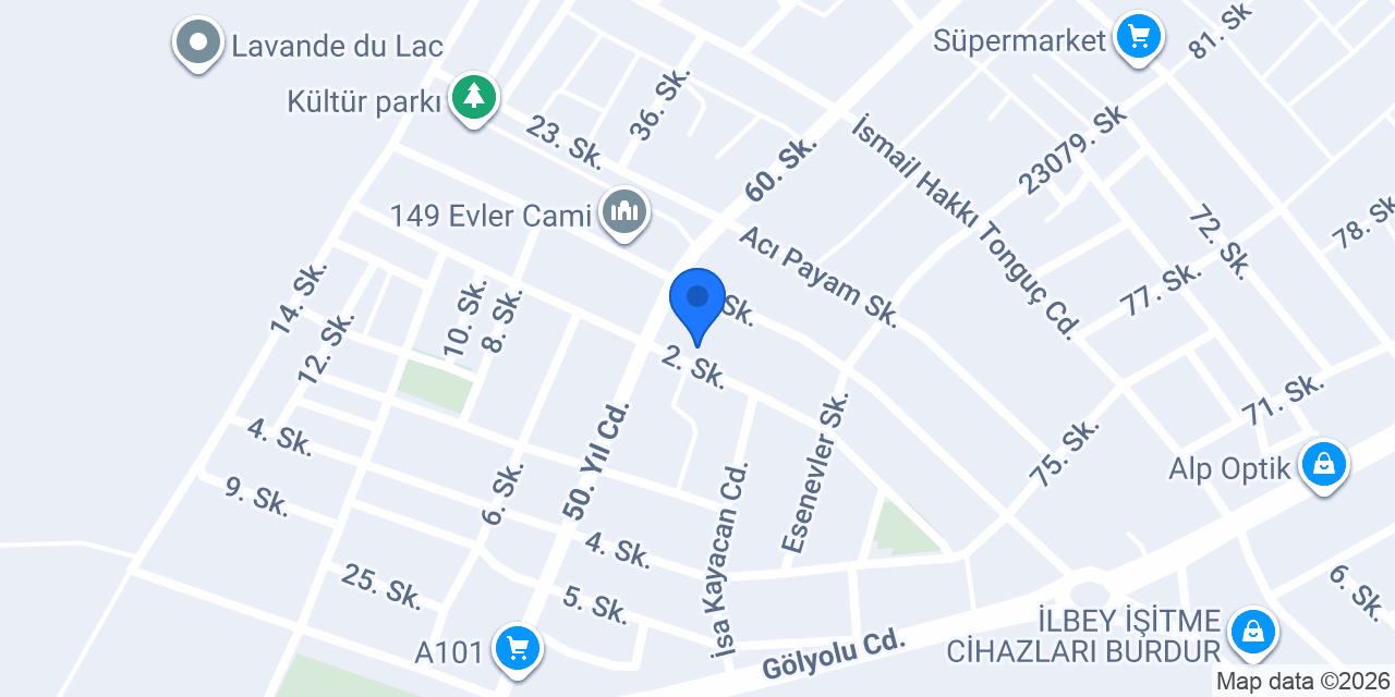 Burdur Oto Servis konumu