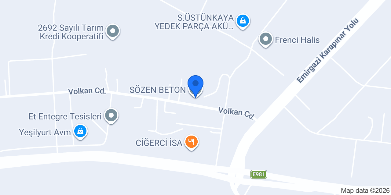 SÖZEN BETON konumu