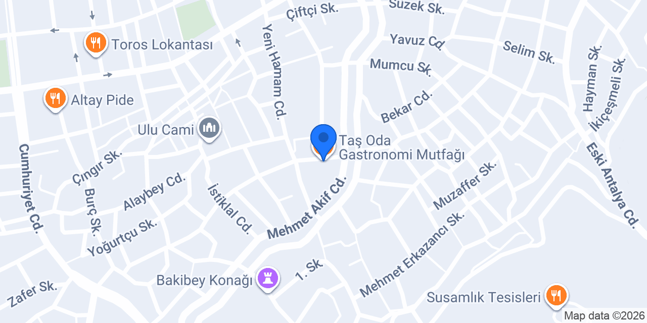 Taş Oda Gastronomi Mutfağı konumu