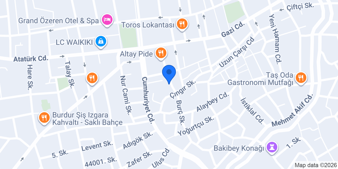 Avukatevi Han Restoran konumu