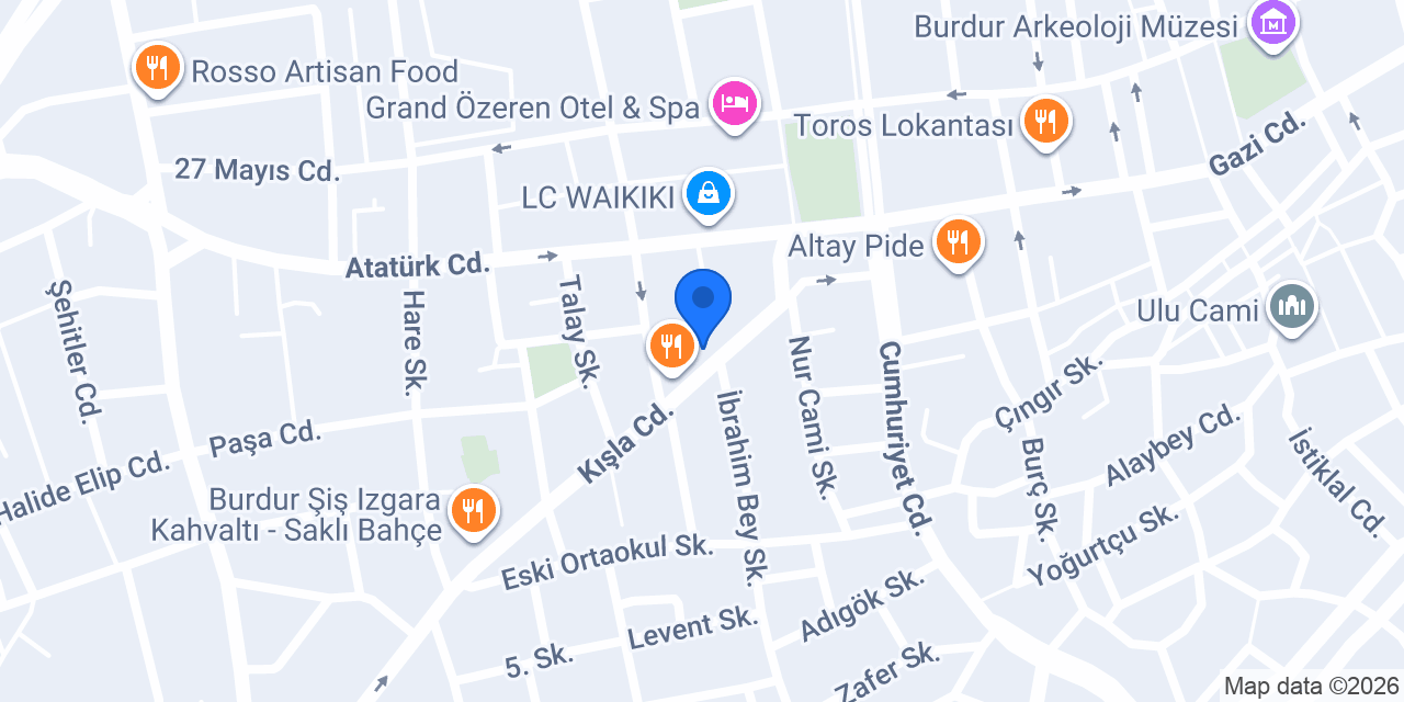 Komagene Burdur konumu