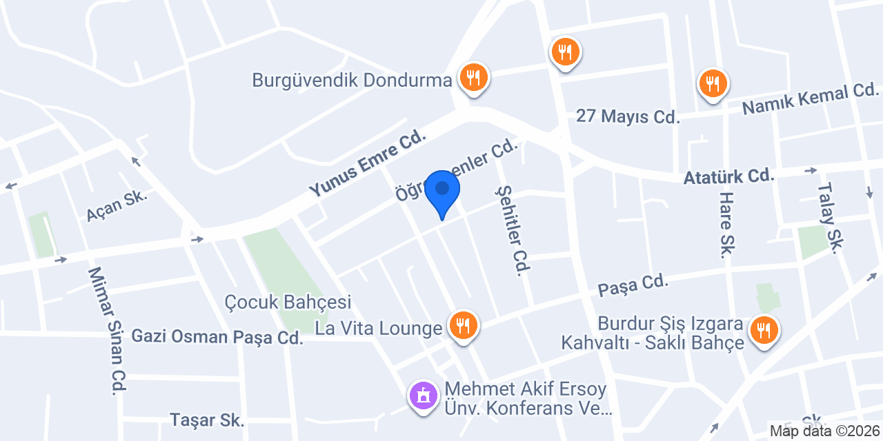 Burdur Merkez Taksi konumu