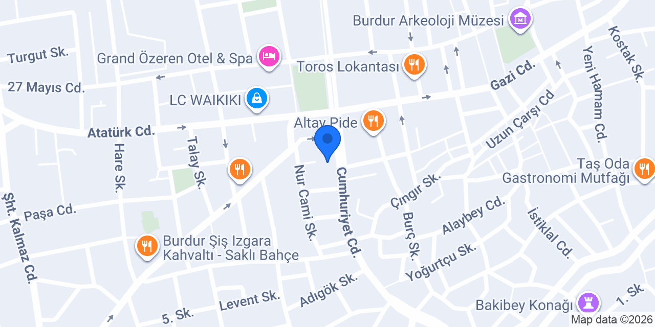 İstikbal Burdur - Galeri Osman Mobilya konumu