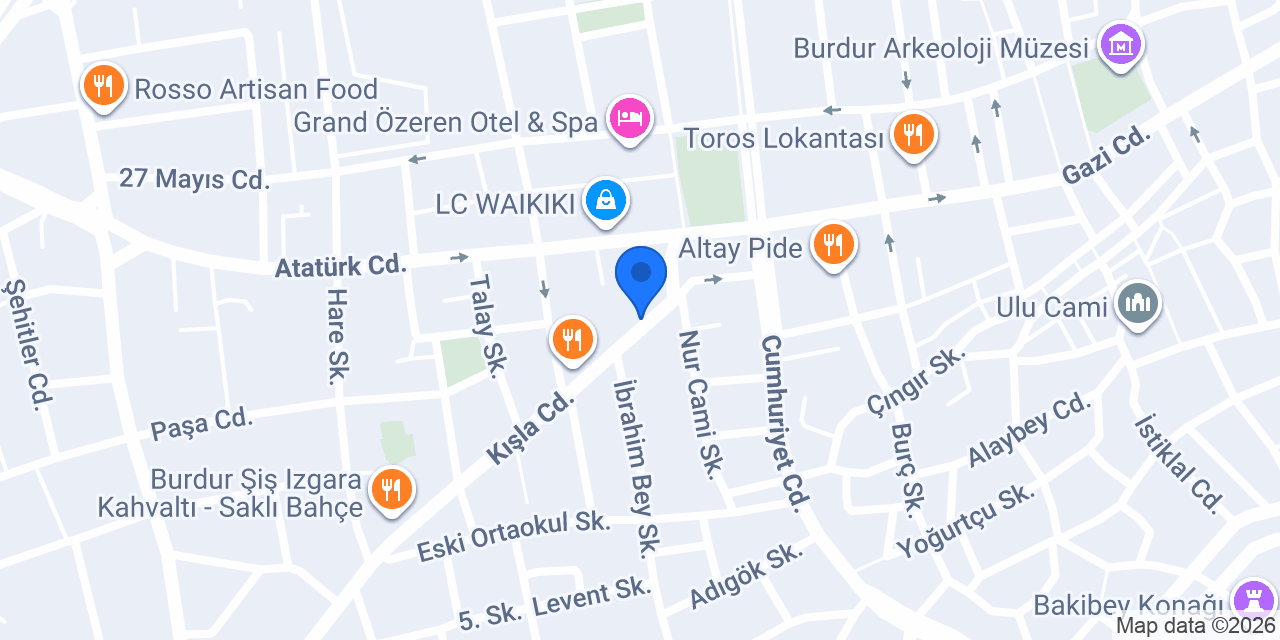 ASTRAL VR CAFE BURDUR konumu