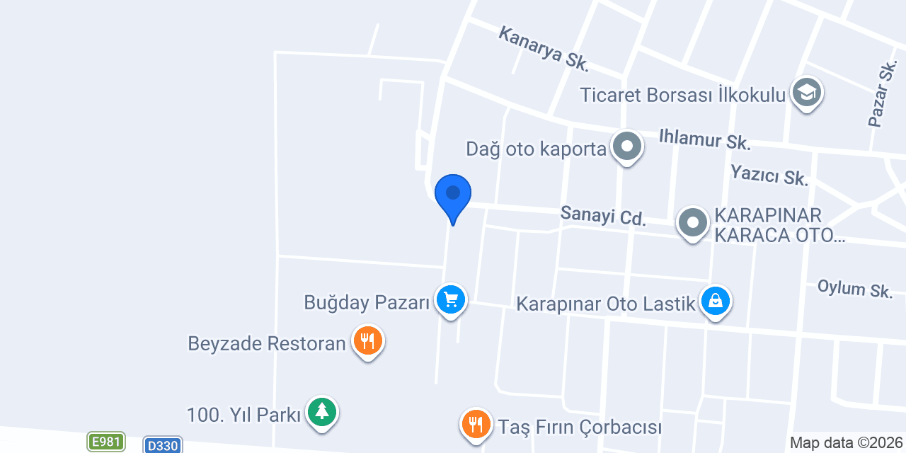 Karapınar Ticaret Borsası konumu