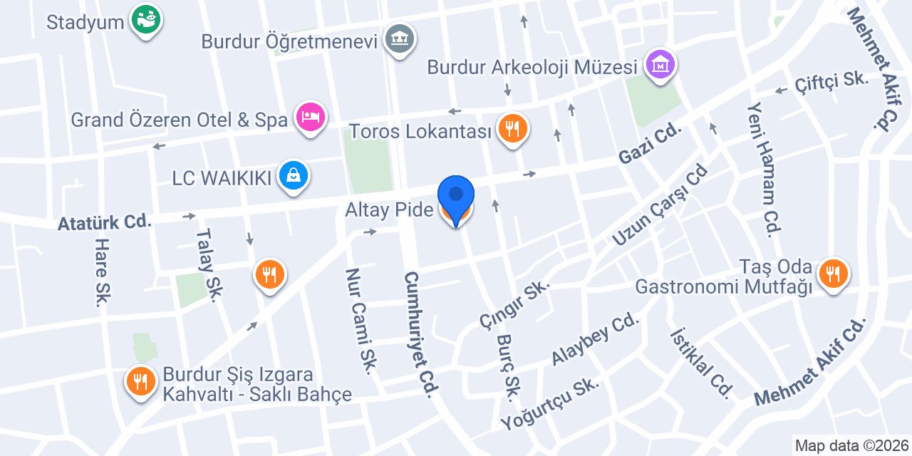 Altay Pide konumu
