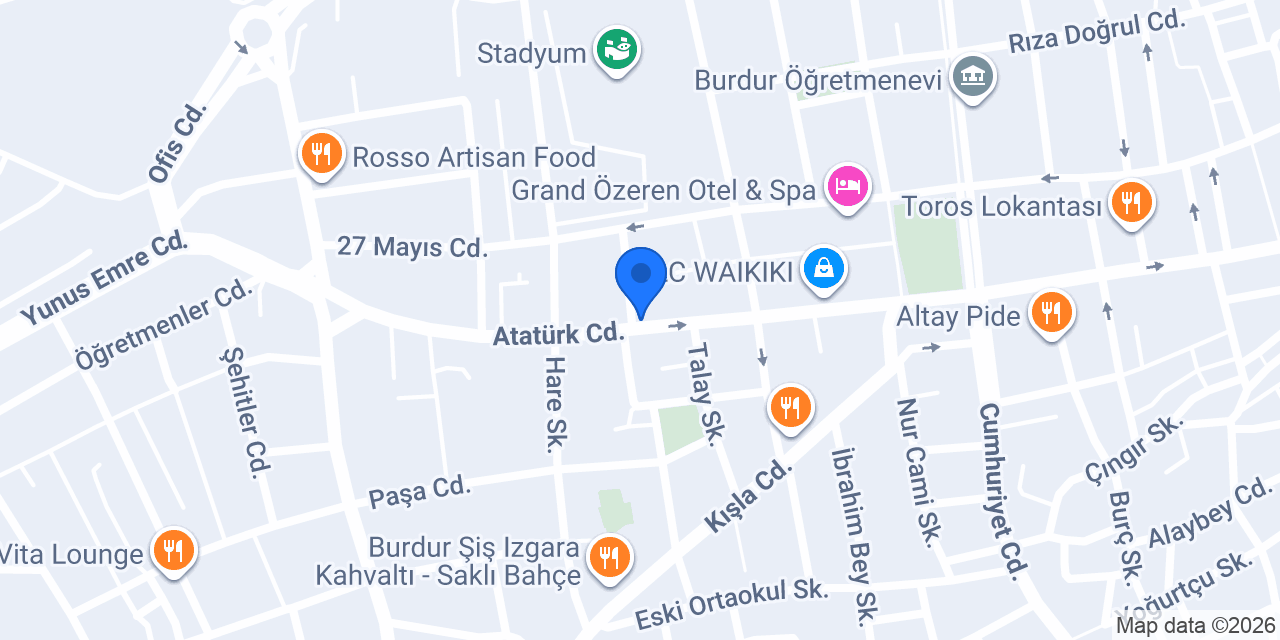 Bulut Kitabevi konumu