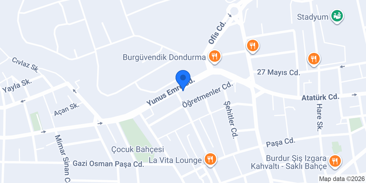 Burdur Ölçme Değerlendirme Merkezi konumu